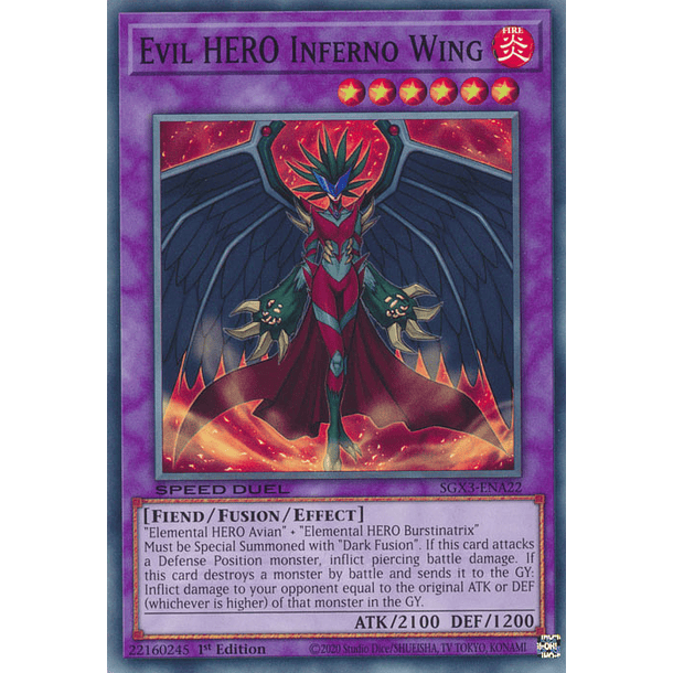 Evil HERO Inferno Wing - SGX3-ENA22 - Common