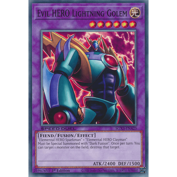 Evil HERO Lightning Golem - SGX3-ENA25 - Common