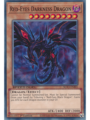 Red-Eyes Darkness Dragon - SGX3-ENB01 - Common