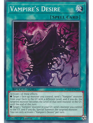 Vampire's Desire - SGX3-ENC18 - Common 