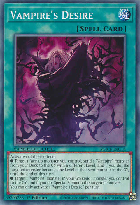Vampire's Desire - SGX3-ENC18 - Common 