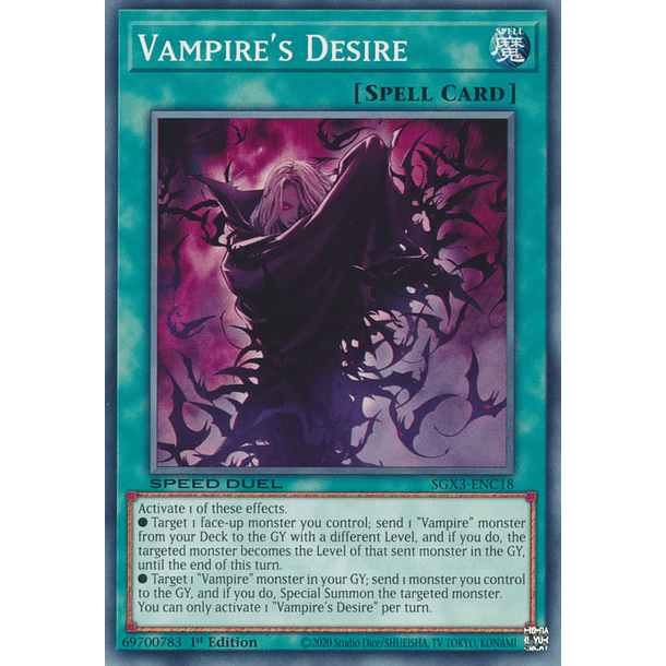 Vampire's Desire - SGX3-ENC18 - Common 