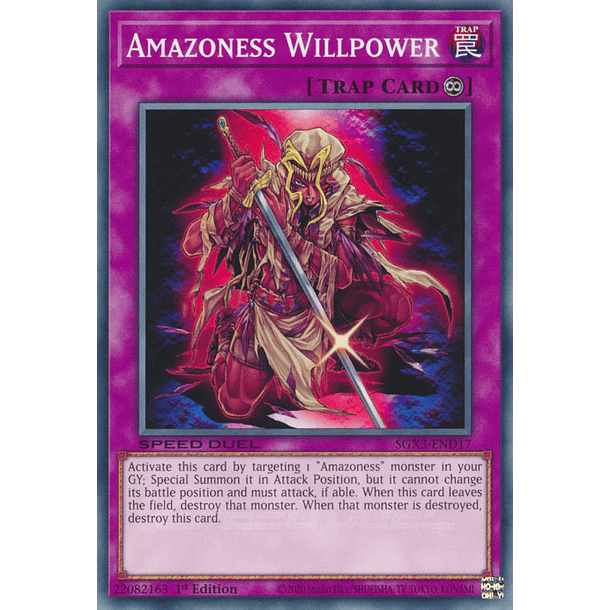 Amazoness Willpower - SGX3-END17 - Common