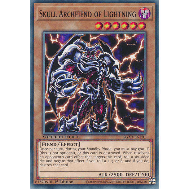 Skull Archfiend of Lightning - SGX3-ENE01 - Common