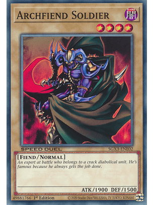 Archfiend Soldier - SGX3-ENE02 - Common