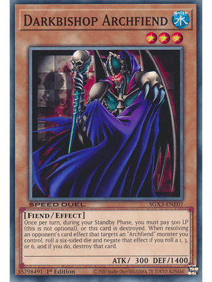 Darkbishop Archfiend - SGX3-ENE07 - Common