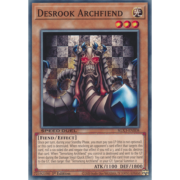 Desrook Archfiend - SGX3-ENE08 - Common