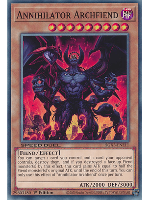 Annihilator Archfiend - SGX3-ENE11 - Common