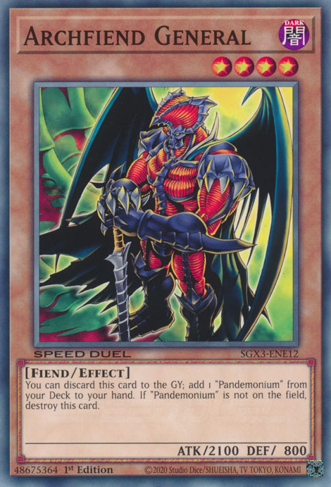 Archfiend General - SGX3-ENE12 - Common 1