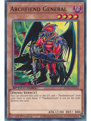 Archfiend General - SGX3-ENE12 - Common