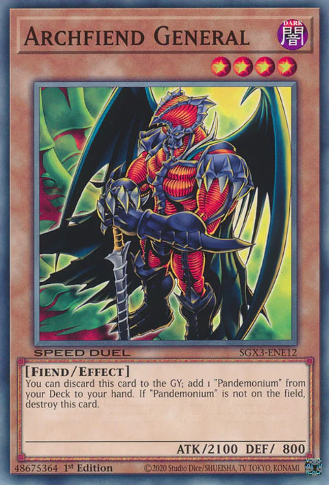 Archfiend General - SGX3-ENE12 - Common