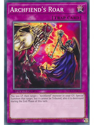 Archfiend's Roar - SGX3-ENE18 - Common