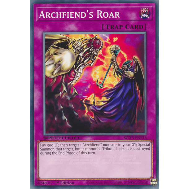 Archfiend's Roar - SGX3-ENE18 - Common