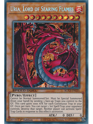 Uria, Lord of Searing Flames - SGX3-ENG01 - Secret Rare