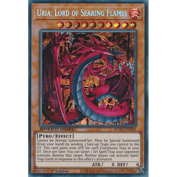 Uria, Lord of Searing Flames - SGX3-ENG01 - Secret Rare