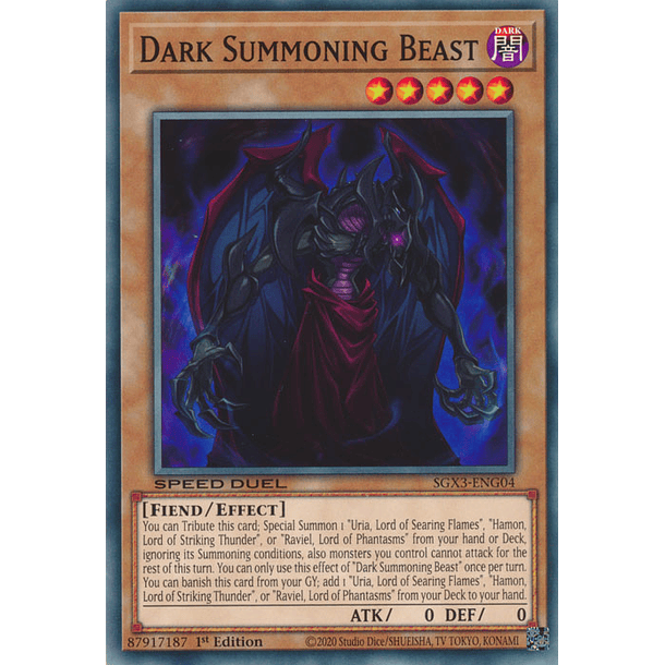 Dark Summoning Beast - SGX3-ENG04 - Common