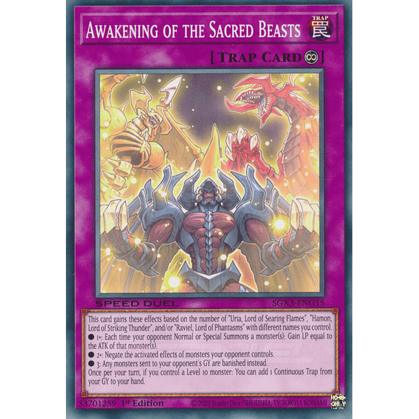 Awakening of the Sacred Beasts - SGX3-ENG15 - Common