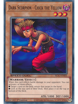 Dark Scorpion - Chick the Yellow - SGX3-ENI01 - Common