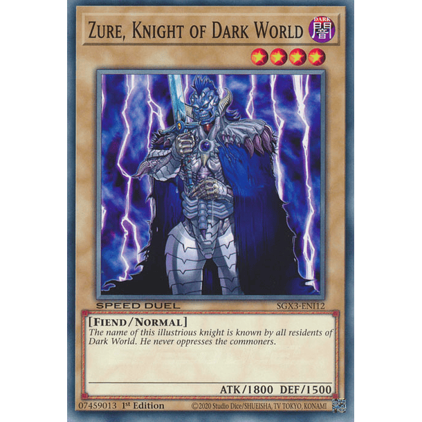 Zure, Knight of Dark World - SGX3-ENI12 - Common