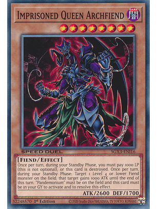 Imprisoned Queen Archfiend - SGX3-ENI16 - Common 