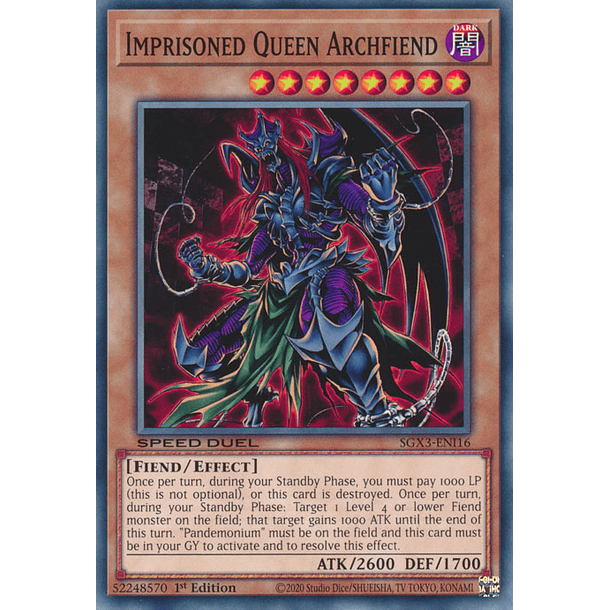 Imprisoned Queen Archfiend - SGX3-ENI16 - Common 