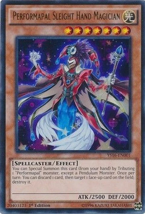 Performapal Sleight Hand Magician - YS16-EN001 - Ultra Rare