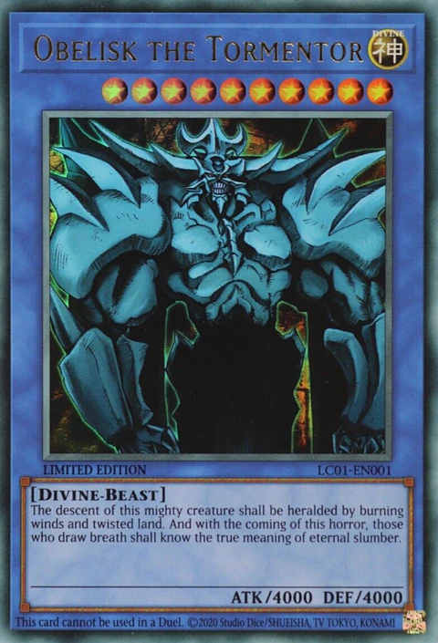 Obelisk the Tormentor - LC01-EN001 - Ultra Rare Limited Editon 25TH