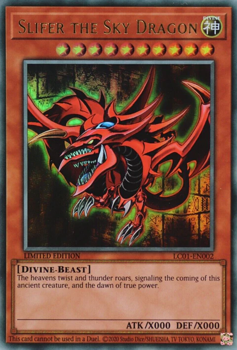 Slifer the Sky Dragon - LC01-EN002 - Ultra Rare Limited Editon 25TH