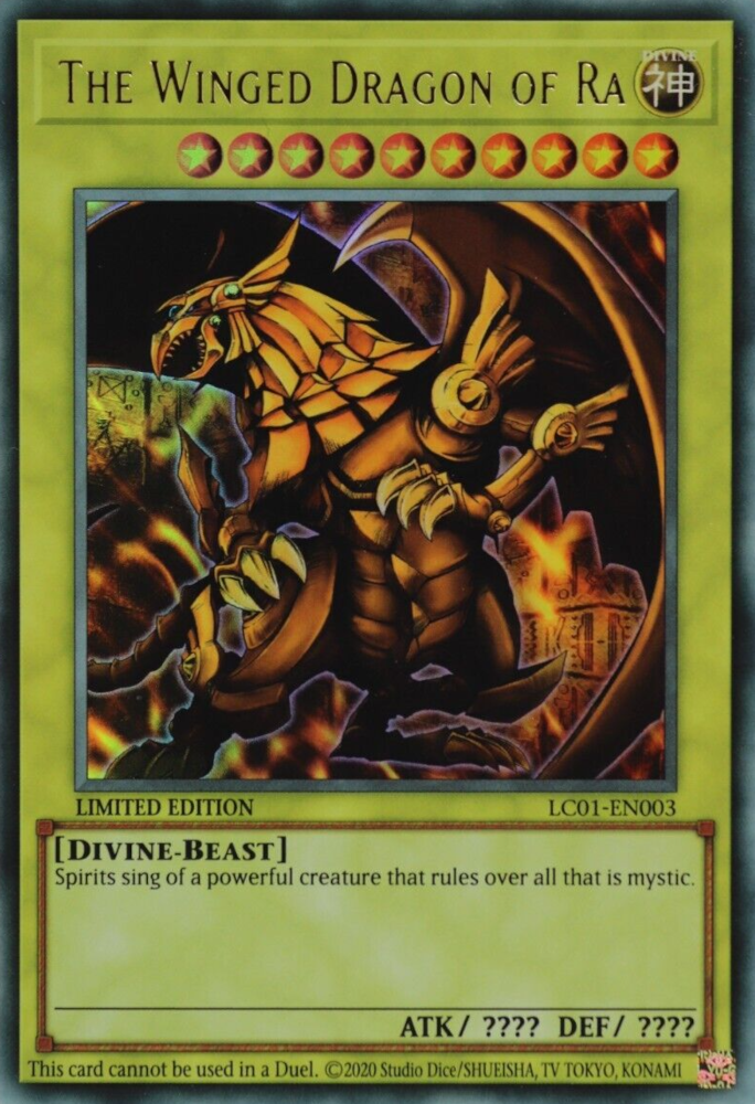 The Winged Dragon of Ra - LC01-EN003 - Ultra Rare Limited Editon 25TH 1