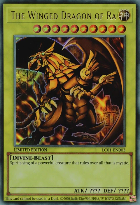 The Winged Dragon of Ra - LC01-EN003 - Ultra Rare Limited Editon 25TH