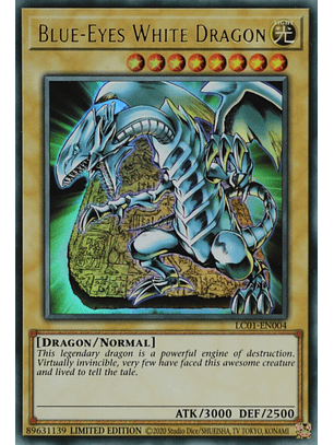 Blue-Eyes White Dragon - LC01-EN004 - Ultra Rare Limited Editon 25TH