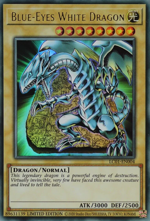 Blue-Eyes White Dragon - LC01-EN004 - Ultra Rare Limited Editon 25TH