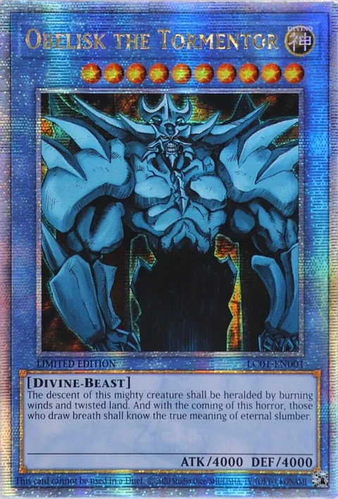 Obelisk the Tormentor (Quarter Century Secret Rare) - Legendary Collection: 25th Anniversary Edition LC01-EN001