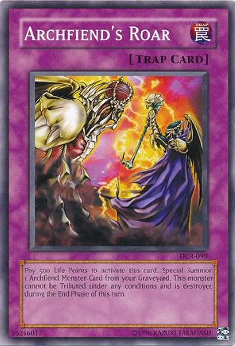 Archfiend's Roar - DCR-EN099 - Common Unlimited (25th Reprint)