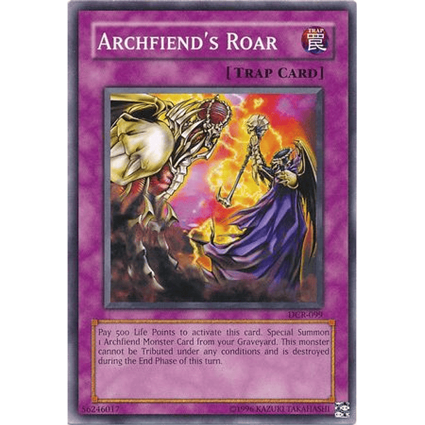 Archfiend's Roar - DCR-EN099 - Common Unlimited (25th Reprint)