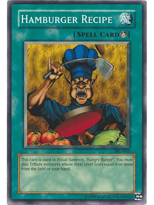 Hamburger Recipe - SRL-EN063 - Common Unlimited (25th Reprint)