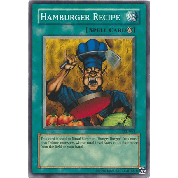 Hamburger Recipe - SRL-EN063 - Common Unlimited (25th Reprint)