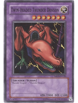 Twin-Headed Thunder Dragon - MRD-EN120 - Super Rare Unlimited (25th Reprint)