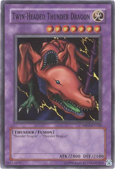 Twin-Headed Thunder Dragon - MRD-EN120 - Super Rare Unlimited (25th Reprint)