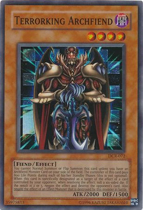 Terrorking Archfiend - DCR-EN072 - Super Rare Unlimited (25th Reprint)