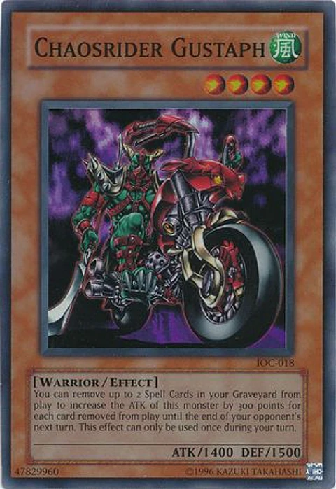 Chaosrider Gustaph - IOC-EN018 - Super Rare Unlimited (25th Reprint)