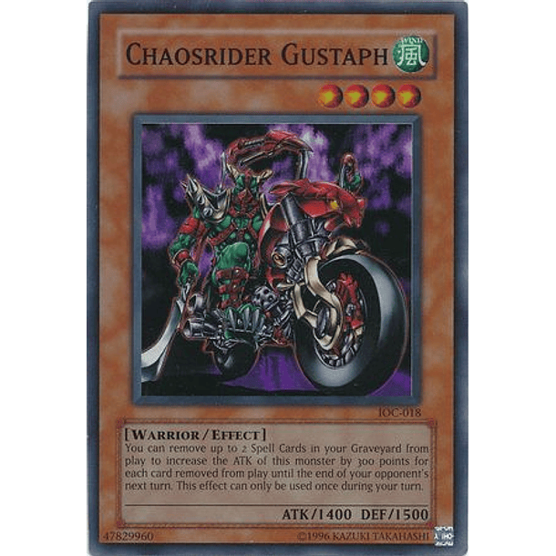 Chaosrider Gustaph - IOC-EN018 - Super Rare Unlimited (25th Reprint)