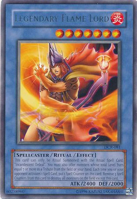 Legendary Flame Lord - DCR-EN081 - Rare Unlimited (25th Reprint)