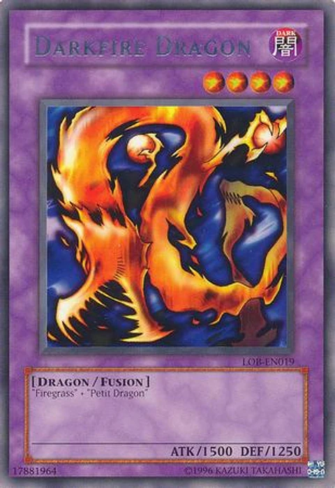 Darkfire Dragon - LOB-EN019 - Rare Unlimited (25th Reprint)