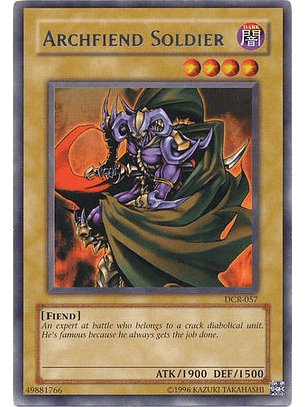 Archfiend Soldier - DCR-EN057 - Rare Unlimited (25th Reprint)