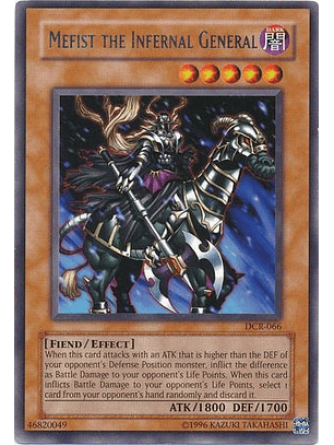 Mefist the Infernal General - DCR-EN066 - Rare Unlimited (25th Reprint)
