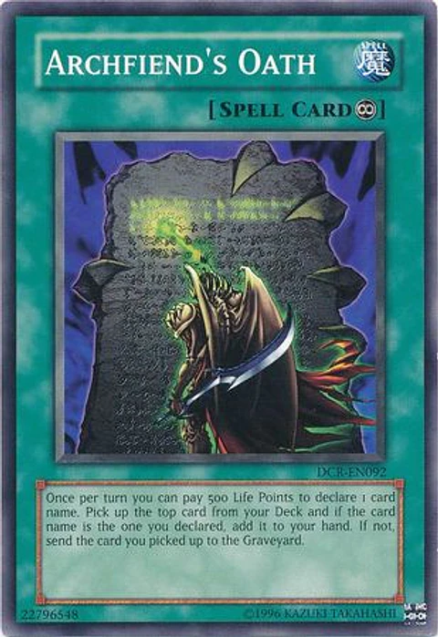 Archfiend's Oath - DCR-EN092 - Common Unlimited (25th Reprint)