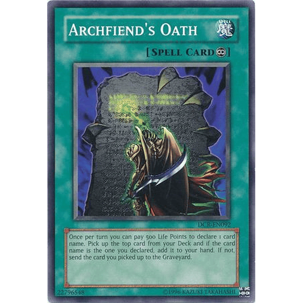 Archfiend's Oath - DCR-EN092 - Common Unlimited (25th Reprint)