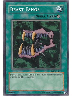 Beast Fangs - LOB-EN041 - Common Unlimited (25th Reprint)