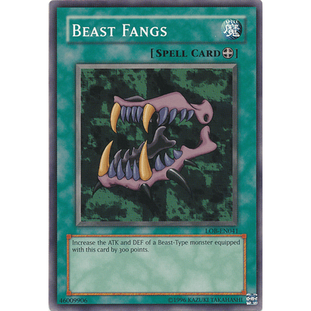 Beast Fangs - LOB-EN041 - Common Unlimited (25th Reprint)